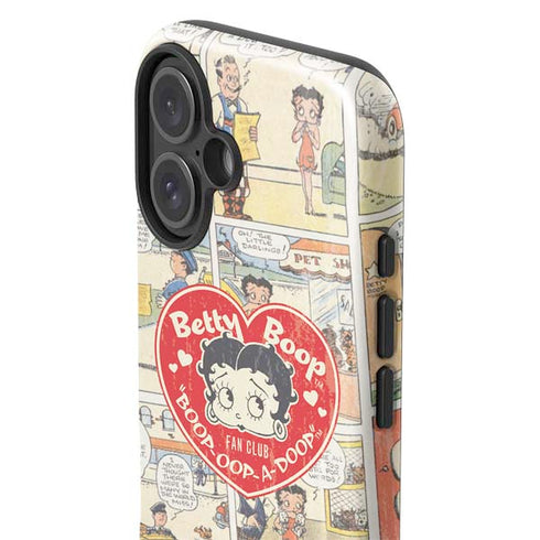 Betty Boop Comic Strip iPhone 16 Plus Impact Case